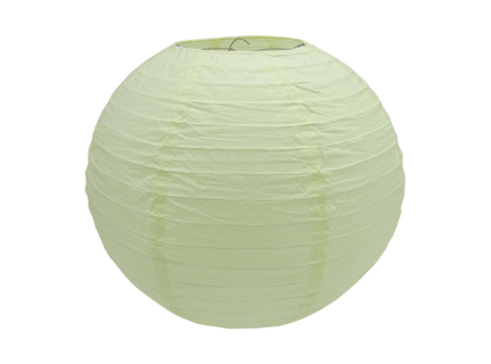 Lampion en papier de soir de 25 cm de diametre ivoire