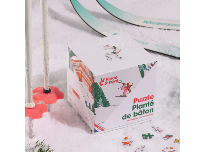 Puzzle Piece and Love | Planté de bâton