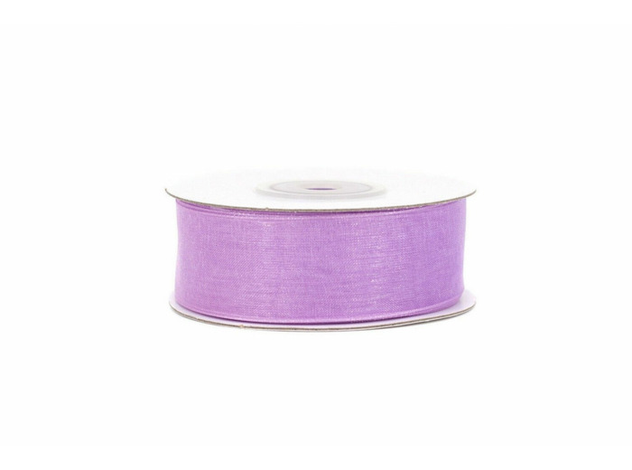Ruban organza 25 mm de large bobine de 25 metres de long parme
