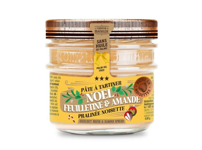 Pâte A Tartiner Pralinée de Noël Feuilletine Et Amande 250G