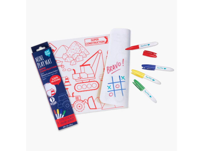 Coloriage effaçable mini 2en1 - Construction