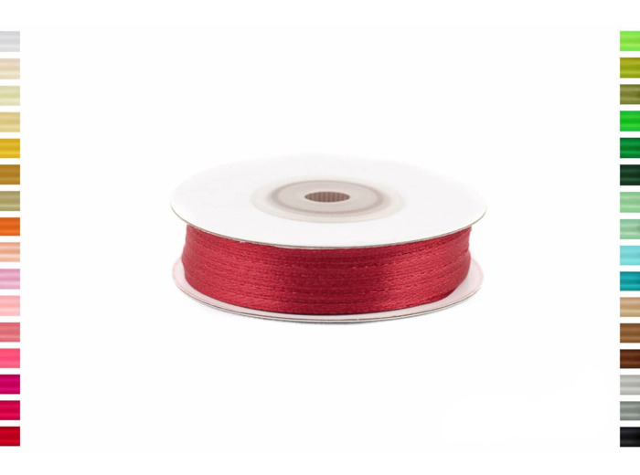 Ruban satin rouge pourpre 260 largeur 3 mm