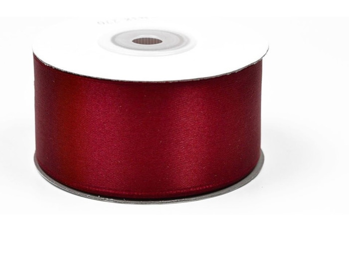 Ruban satin 38 mm de large bobine de 25 m bordeaux ref 270
