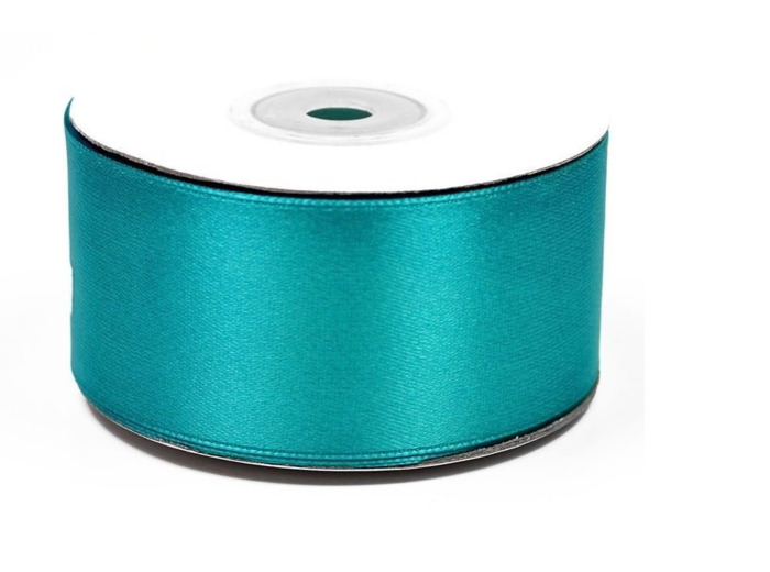 Ruban satin 38 mm de large bobine de 25 m turquoise fonce ref 340D