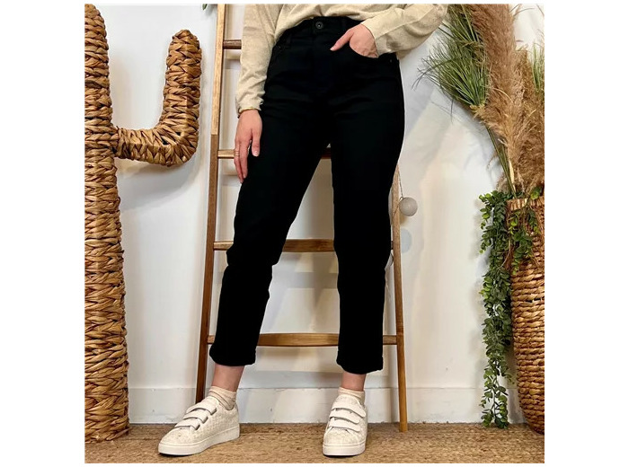 O080- Jean Mom Voggo (T36-T44) (noir)