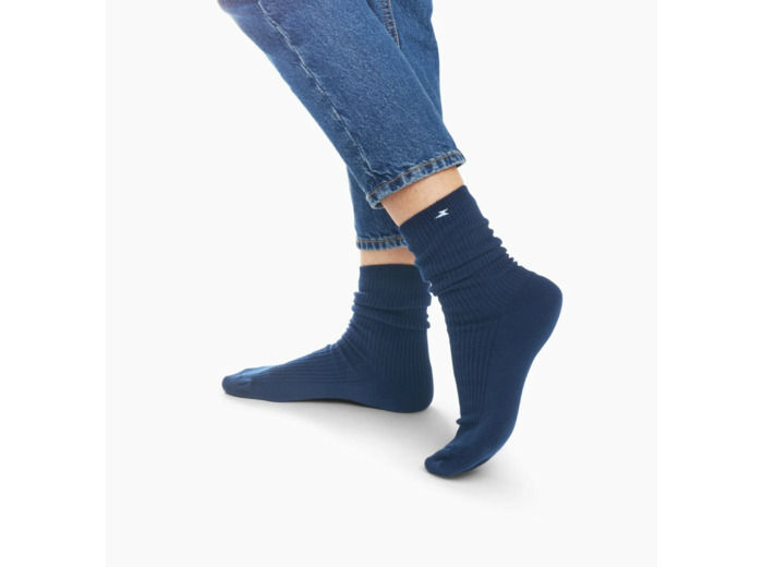 Chaussettes bleu marine côtelées - Ella - Vanessa Wu
