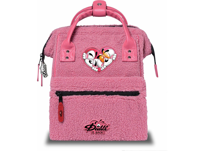 Diddl Sac à Dos Peluche Fille, Rose, Moyen