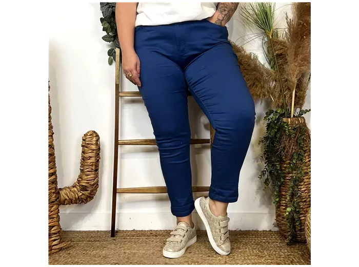 O137- Jean 7/8ème Voggo (T42-T52) (bleu royal)