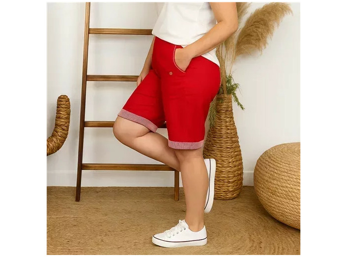 T544- Short JST Biais (T38-T52) (rouge)