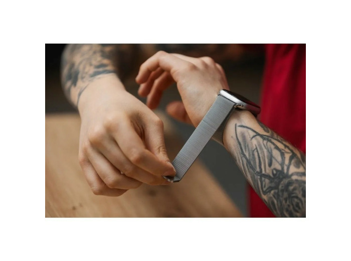 APPLE Watch Bracelet Milanais en acier inoxydable