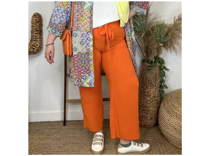 L788- Pantalon flou large (T42/44-T54/56) (orange)