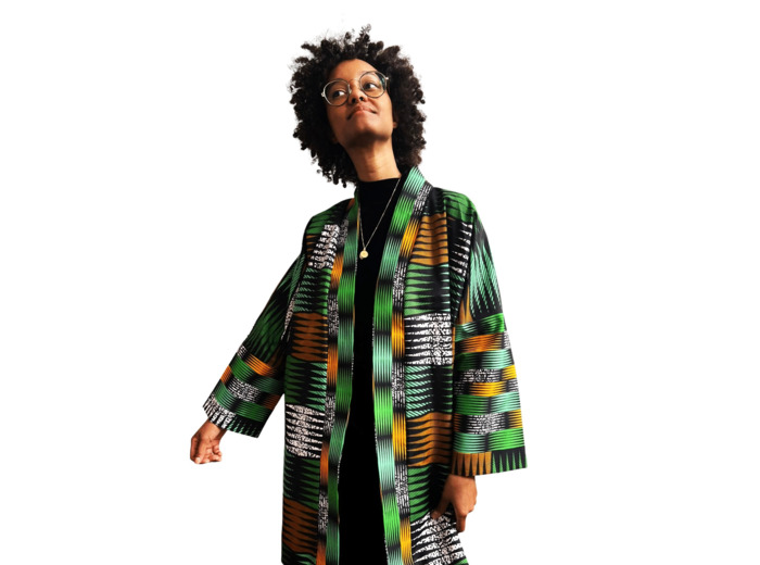 KIMONO WAX POUR FEMME COULEURS VERTE