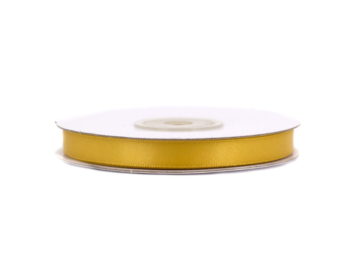 Ruban satin double face 6 mm de large 20 metres de long Doré
