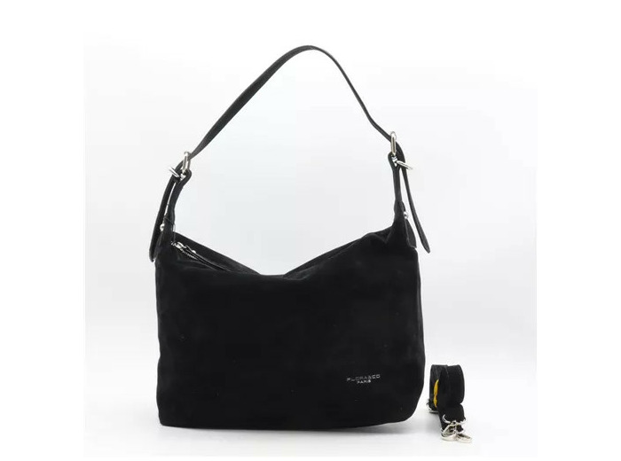 P402- Sac besace aspect Daim Flora & Co (noir)
