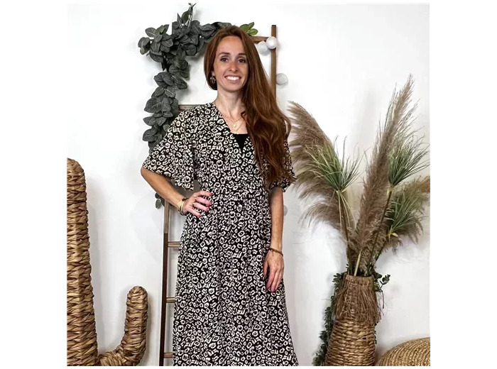 K872- Robe longue Maëlle (T36-T40) (noir)