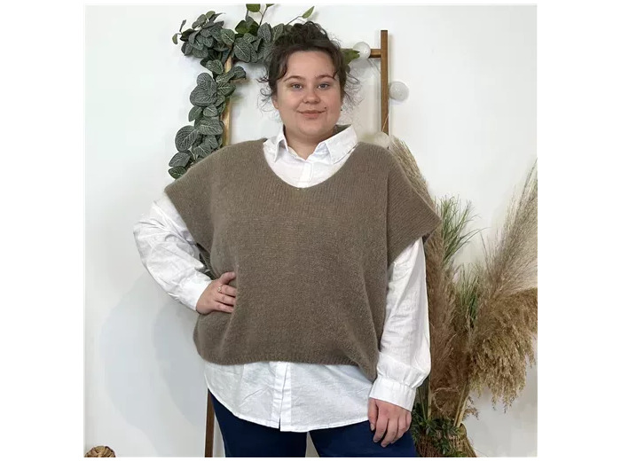 K523- Pull Mohair (Tu) 🇮🇹 (taupe)