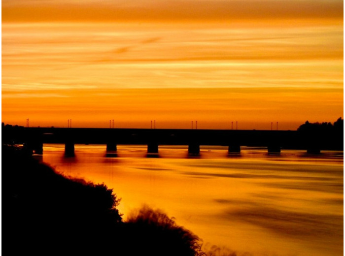 Soleil couchant au Pont des Cadets