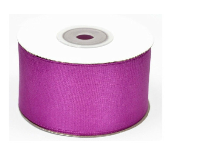 Ruban satin 38 mm de large bobine de 25 m magenta