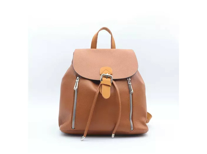 P385- Sac à Dos grainé Flora.and.Co (camel)