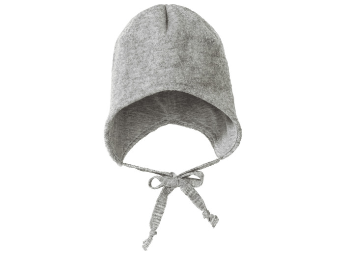 Bonnet en laine bouillie, Gris - Disana