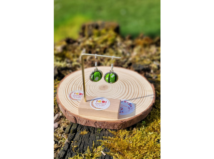 Boucles d'oreilles bouton "Murano"  mini