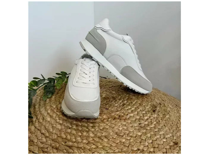 R457- Sneakers Moow bicolores ( T36-T41) (blanc)