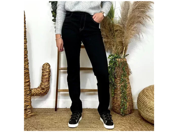 O172- Jean coupe Droite Voggo (T34-T44) (noir)