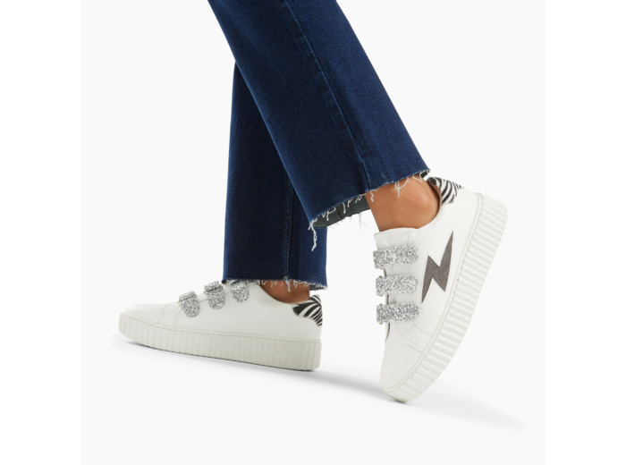 Baskets a scratchs Glitter Argent - Angela - Vanessa Wu