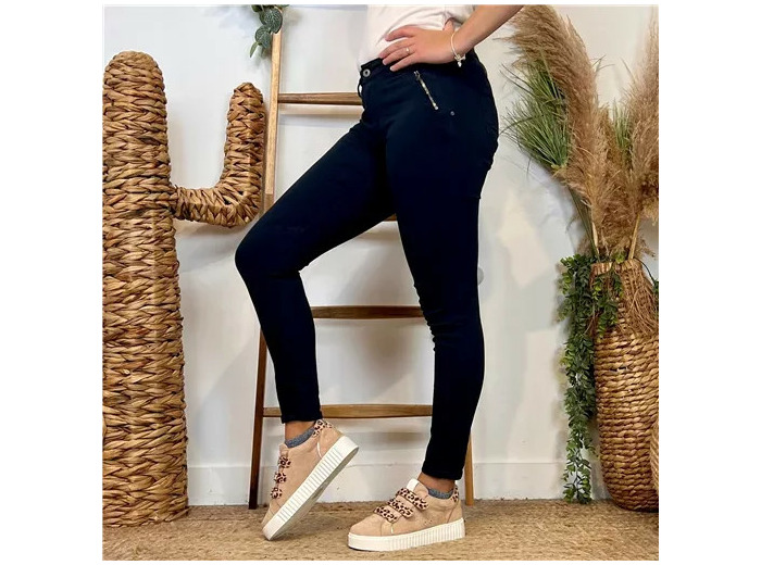 P072- Jean "Poches zippées" Melly.and.Co (Xs-Xl) (marine)