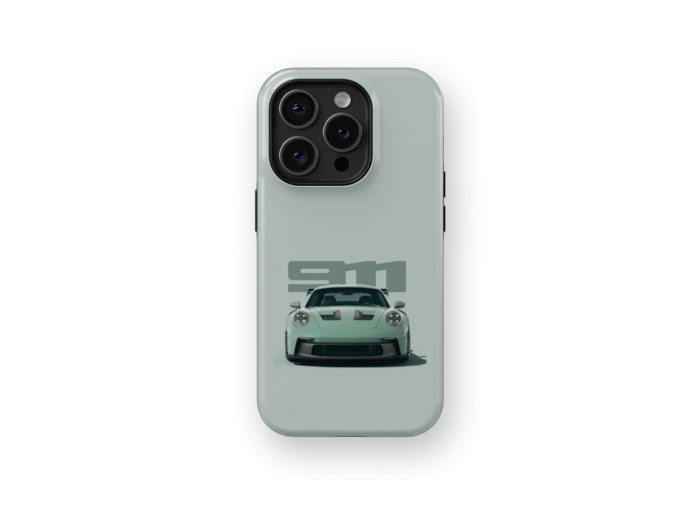 Bland Turquoise Porsche | Coque de téléphone 3D 2en1 Ultra-résistante
