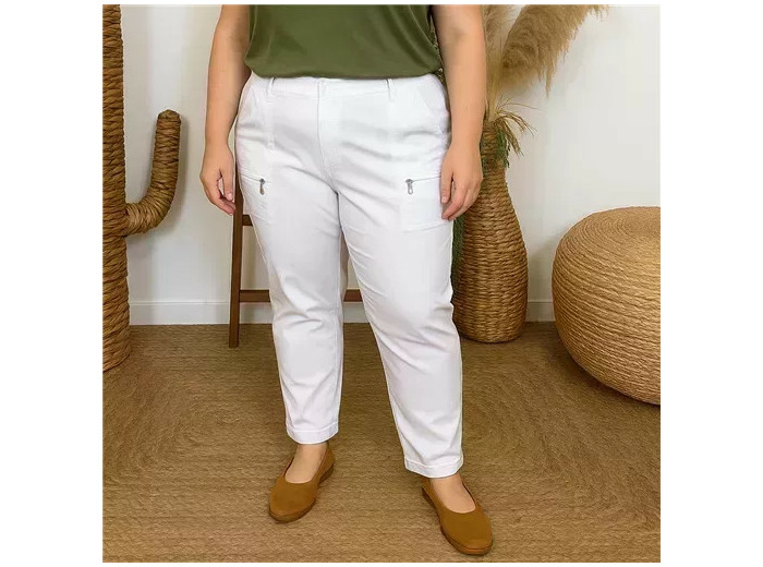 T545- Pantalon Confort JST (T38-T52) (blanc)