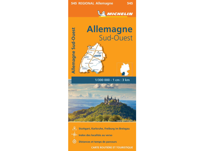 CARTE REGIONALE ALLEMAGNE SUD-OUEST