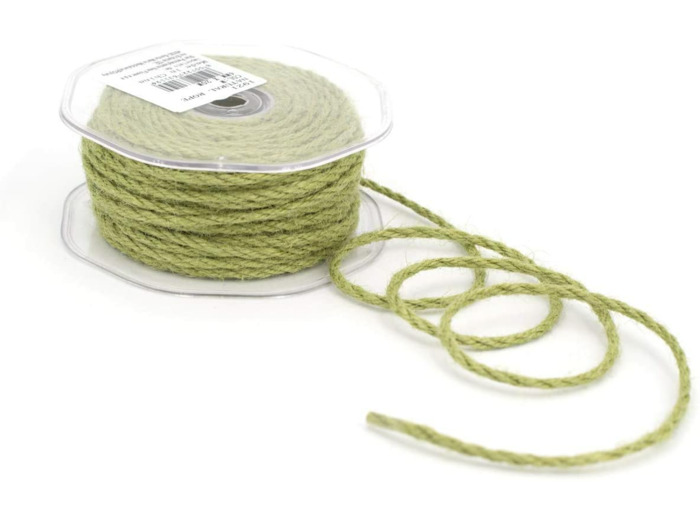 Cordon de jute naturel Vert 4MM 20 MÈTRES