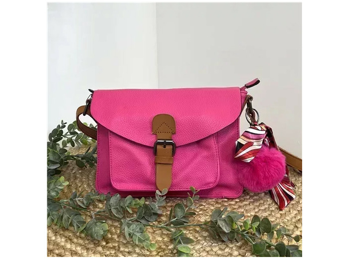 P532- Sac Flora and Co (fuchsia)