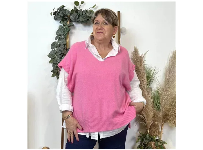 K550- Pull sans manche (Tu) (fuchsia)