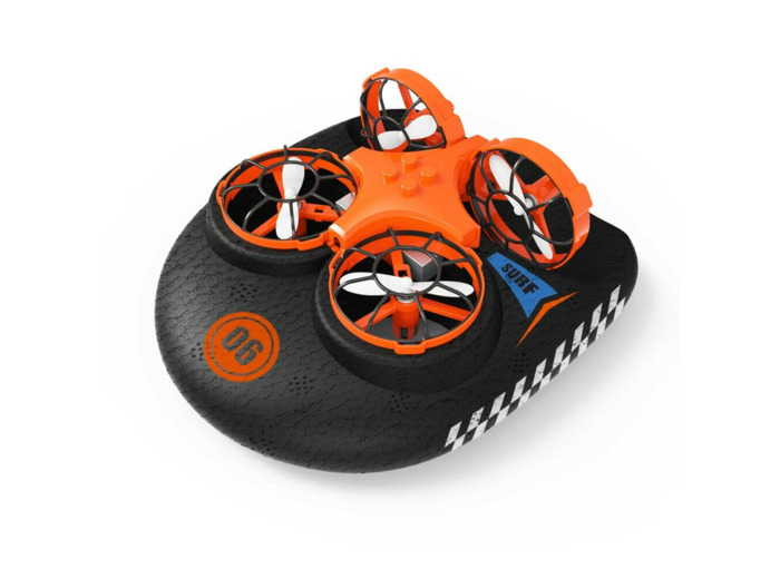 Drone Quadcopter avion 3 en 1 - noir orange - 3 batteries