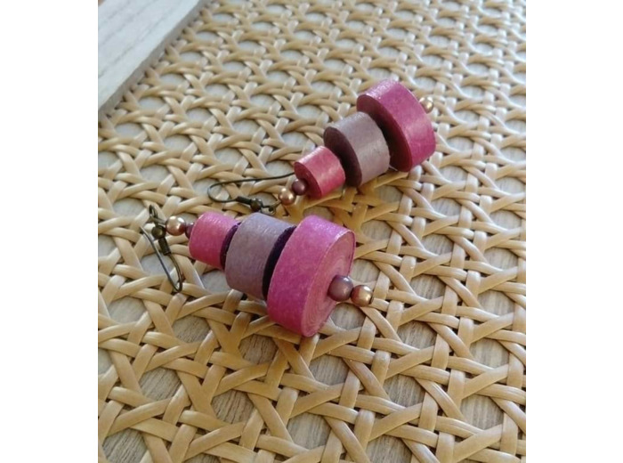 Boucle d'oreilles pour oreilles percées. Accroche sans nickel
