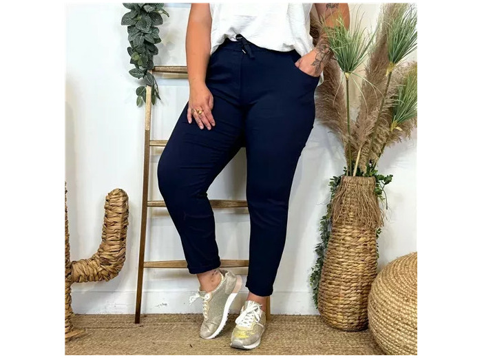 Z149- Pantalon stretch C'Mélodie  🇮🇹 (marine)