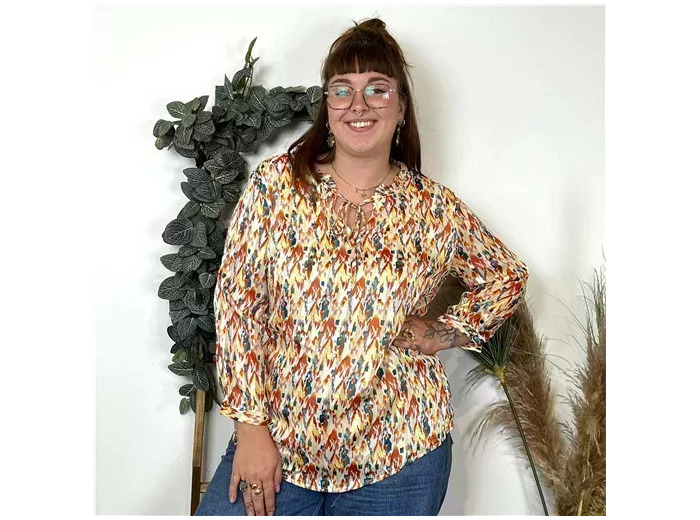 Z793- Blouse Christy Satinée (T44-T52) (orange)