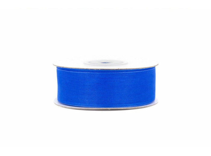 Ruban organza 25 mm de large bobine de 25 metres de long Bleu roi