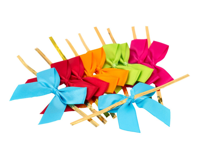 Noeuds en satin 5cm, 10 pièces mixte