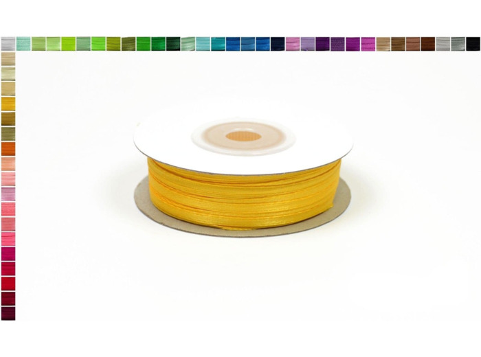 Ruban satin jaune 645 largeur 3 mm