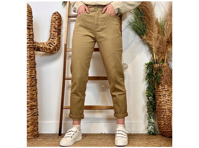 O080- Jean Mom Voggo (T36-T44) (taupe)