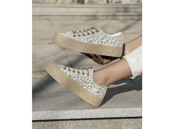 Baskets espadrilles gold - Suzy - chicmuse