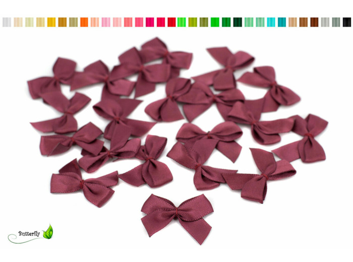 sachet de 20 nœuds en satin de belle qualite baie