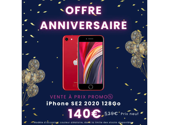 OFFRE 10 ANS - iPhone SE 2 (2020) 128Go d'occasion à seulement 140€