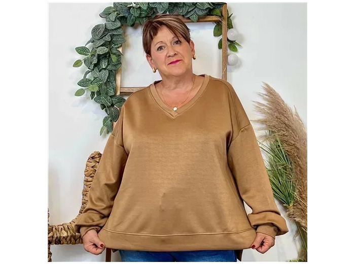 Z120- Sweat uni C’Mélodie (Gt) 🇮🇹 (camel)