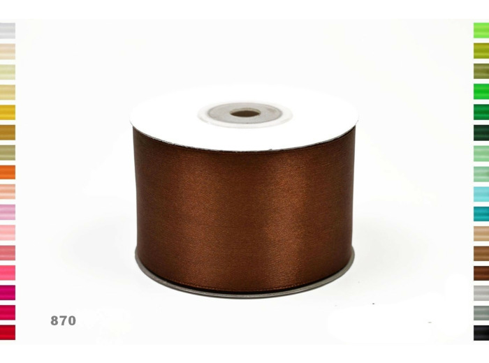 Ruban satin chocolat 870 Largeur 50 mm