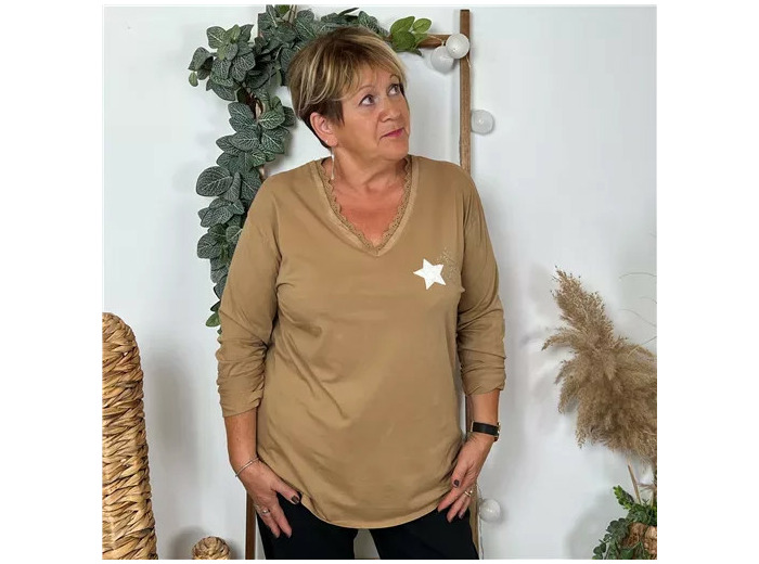 Z178- T Shirt C’Mélodie  🇮🇹 (camel)