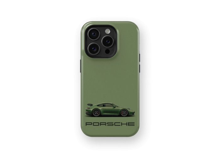 Kaki Porsche | Coque de téléphone 3D 2en1 Ultra-résistante